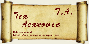 Tea Acamović vizit kartica